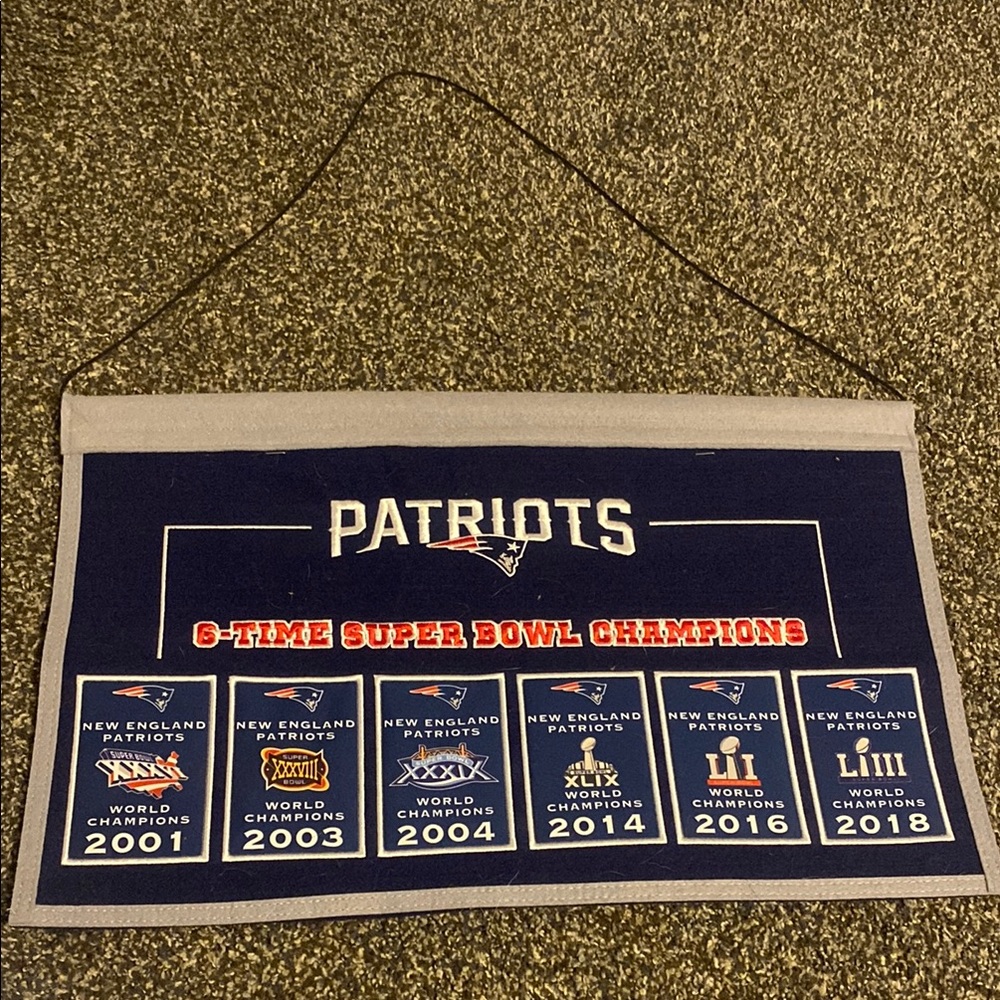 New England Patriots Super Bowl Champions Banner